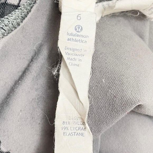 Lululemon Leggings Wunder Under High Rise Crop Ziggy Snake Slate Coal Size 6 - Picture 12 of 14